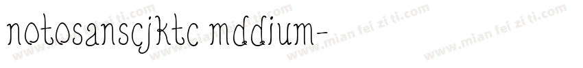 notosanscjktc mddium字体转换